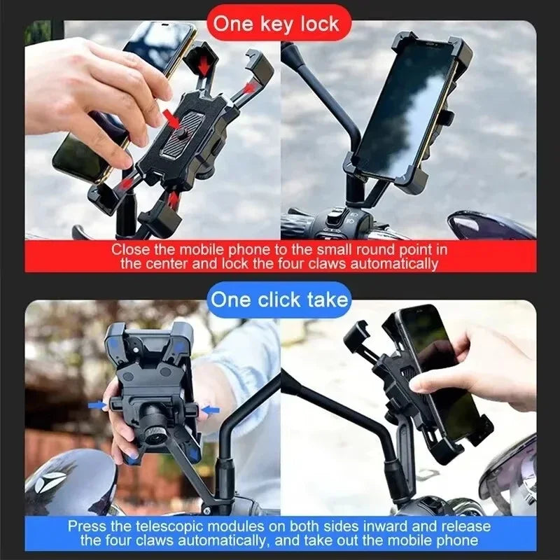 360° Rotatable Bike Phone Holder – MTB & Motorcycle Mount