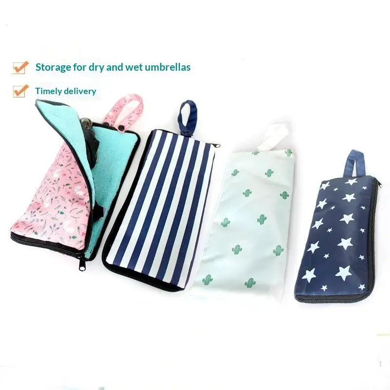 Stripe Star Wet Umbrella Bag – Waterproof Absorbent Cover