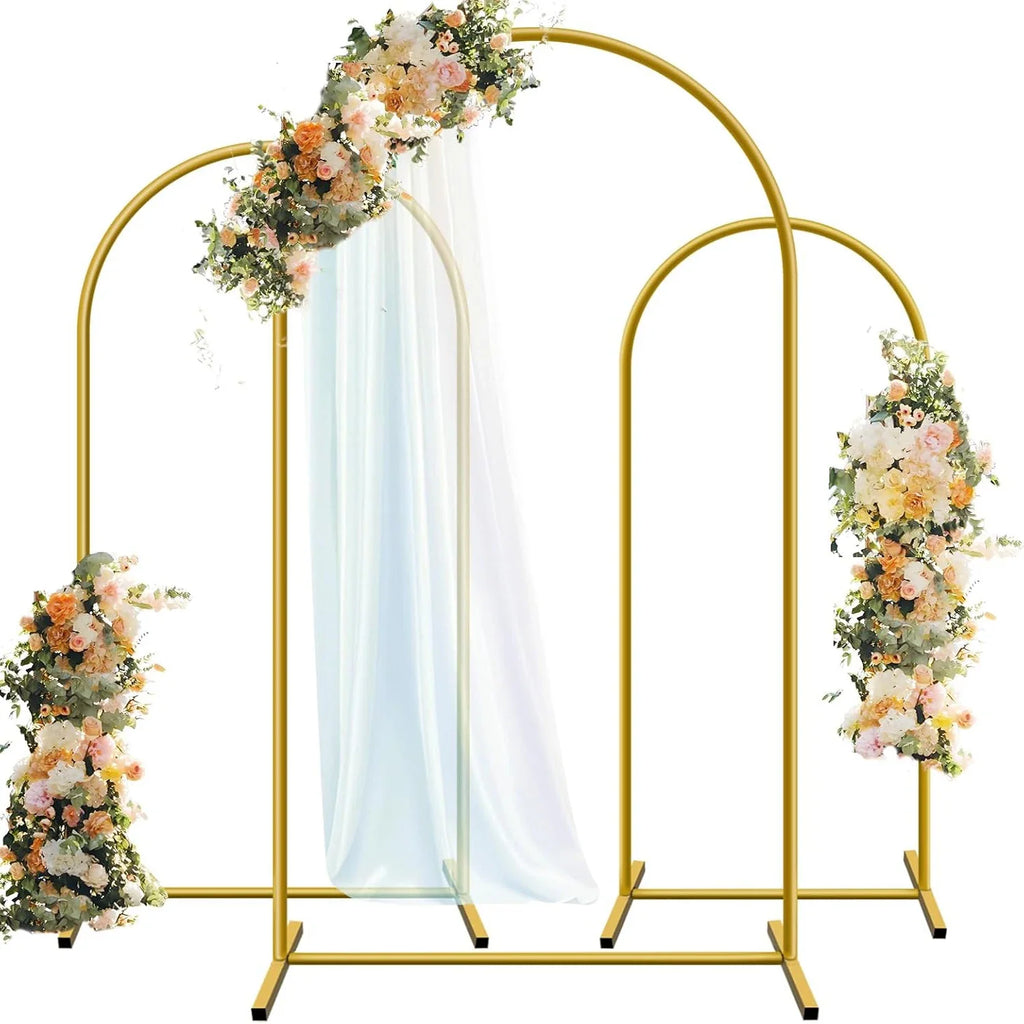 Gold Metal Wedding Arch Stand | Balloon Backdrop Frame