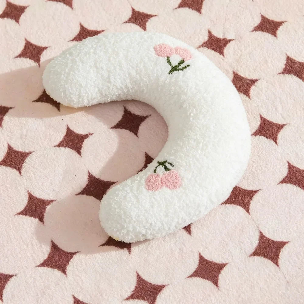 U-Shaped Plush Pet Pillow – Soft Sleeping Mat for Cats & Dogs