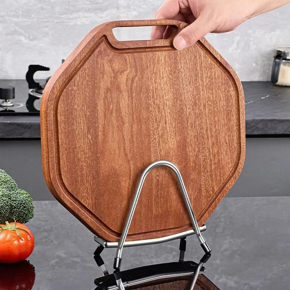 Stainless Steel Cutting Board Holder & Kitchen Storage Rack