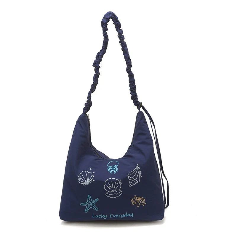 Korean Minimalist Canvas Tote Large Capacity Crossbody Bag
