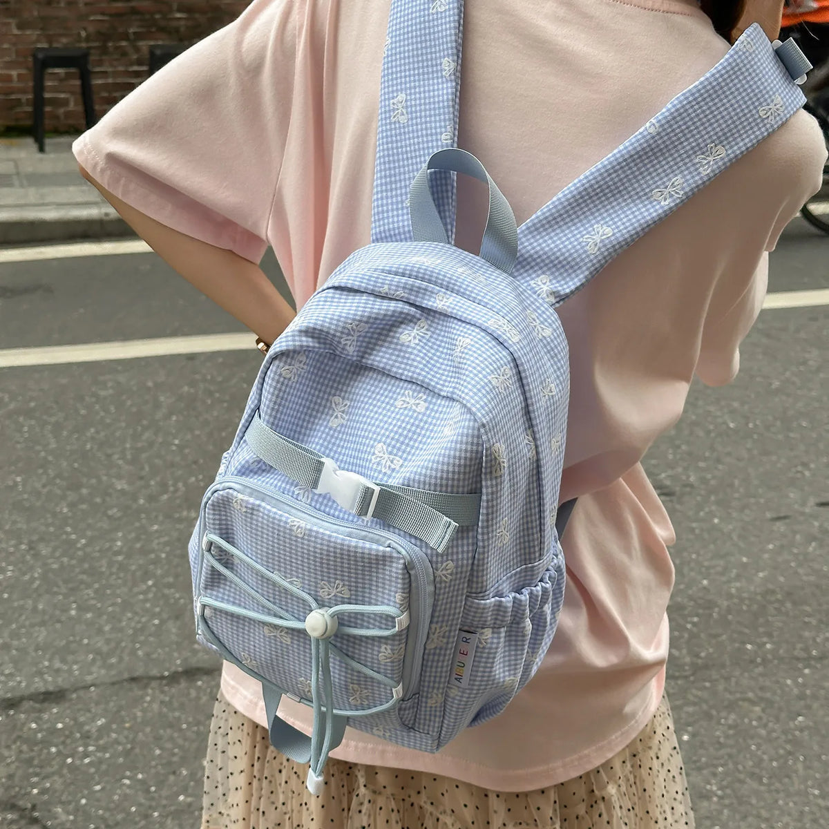 Women's Large Capacity Bowknot Nylon Backpack – Work & School