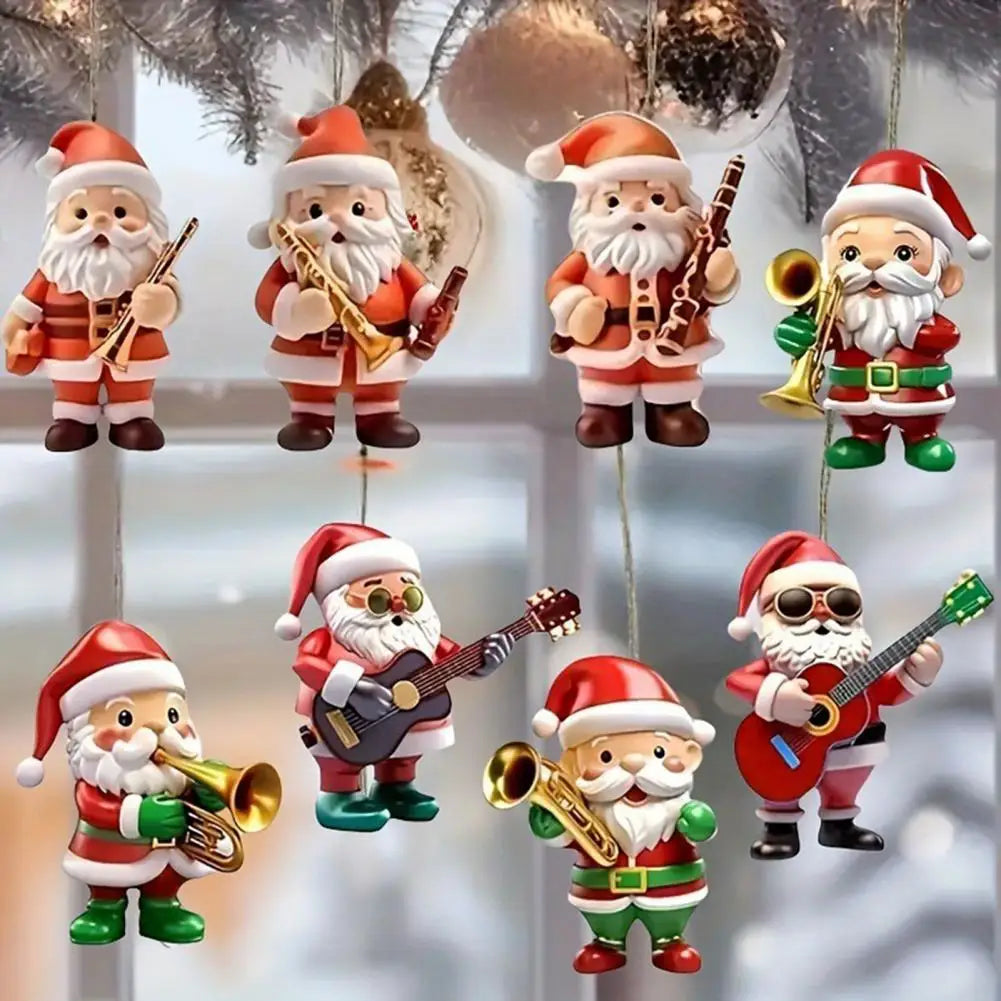 Santa Claus Musical Acrylic Christmas Tree Ornament