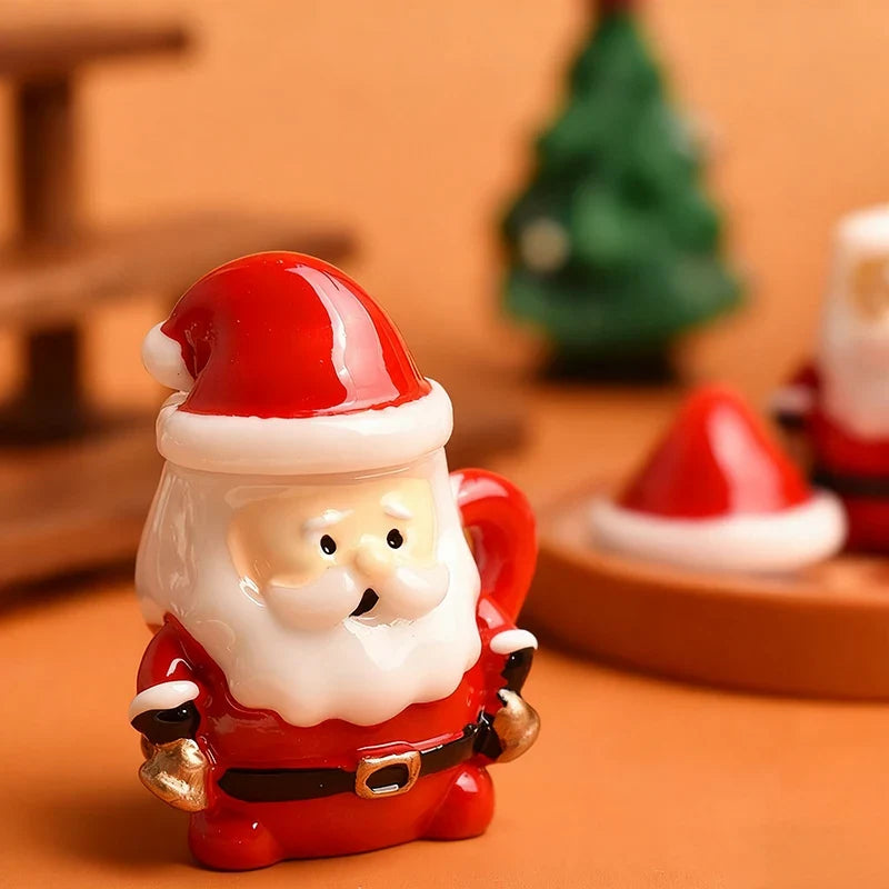 Mini Santa Claus Teacup Resin Christmas Miniature Decoration