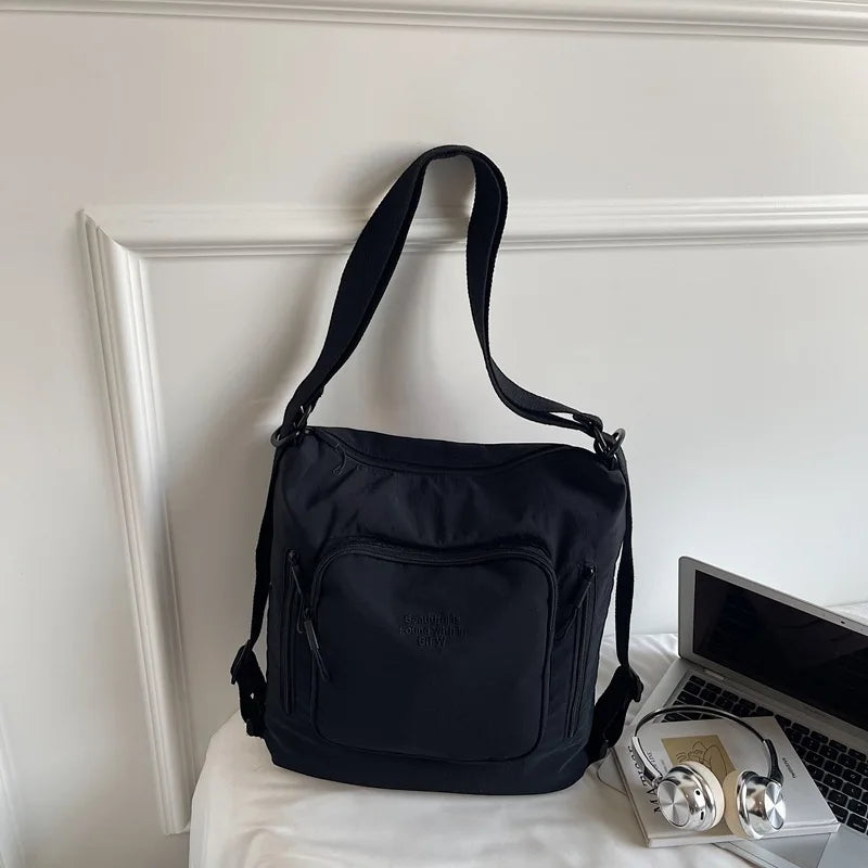 Large Capacity Canvas Crossbody Bag – Korean Fashion Shoulder Bag