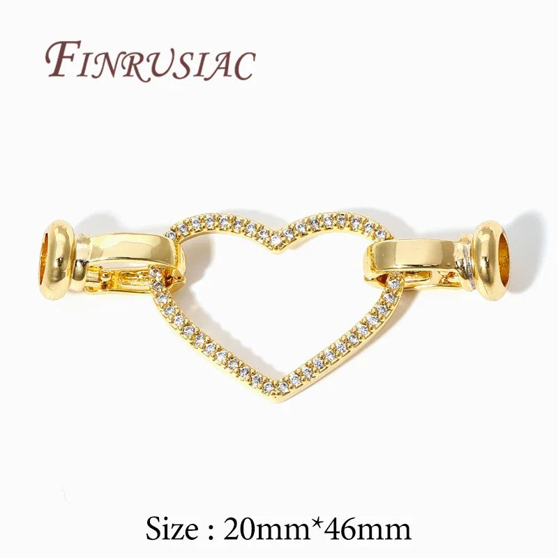 18K Gold Plated Zircon Clasp Connectors – DIY Jewelry Making