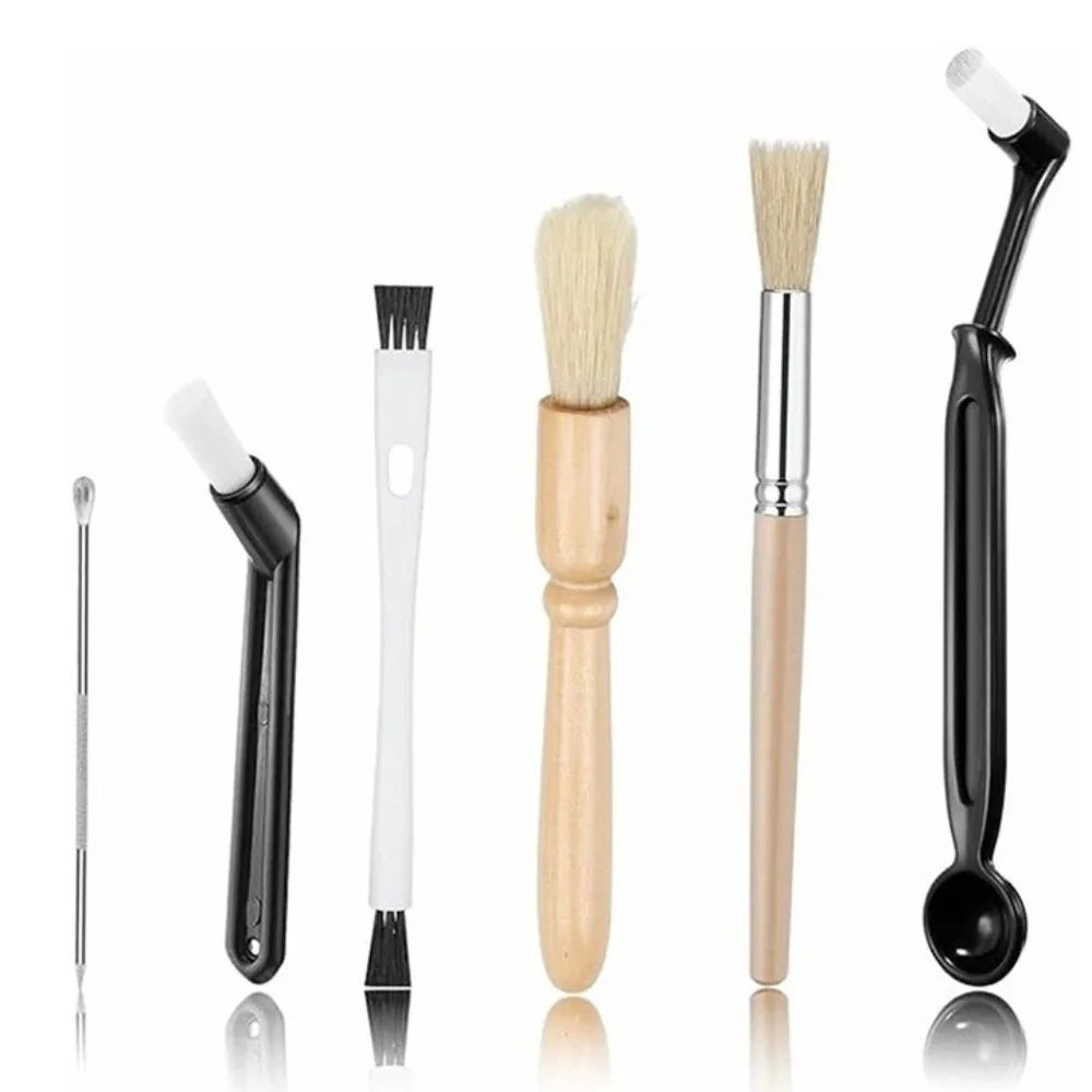 Wooden Handle Coffee Machine Cleaning Brush Set – Nylon