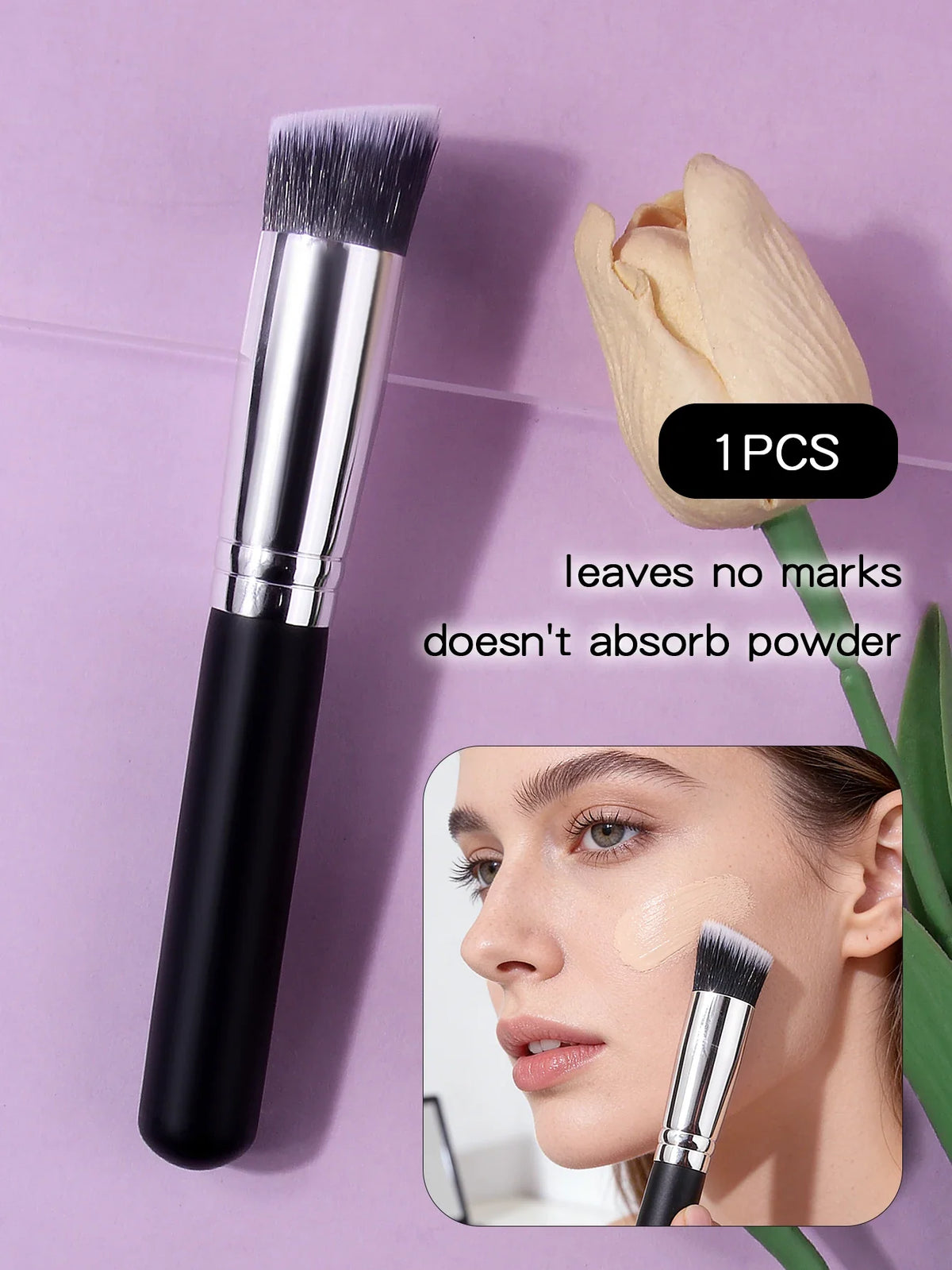 Angled Foundation & Concealer Brush – Streak-Free Finish