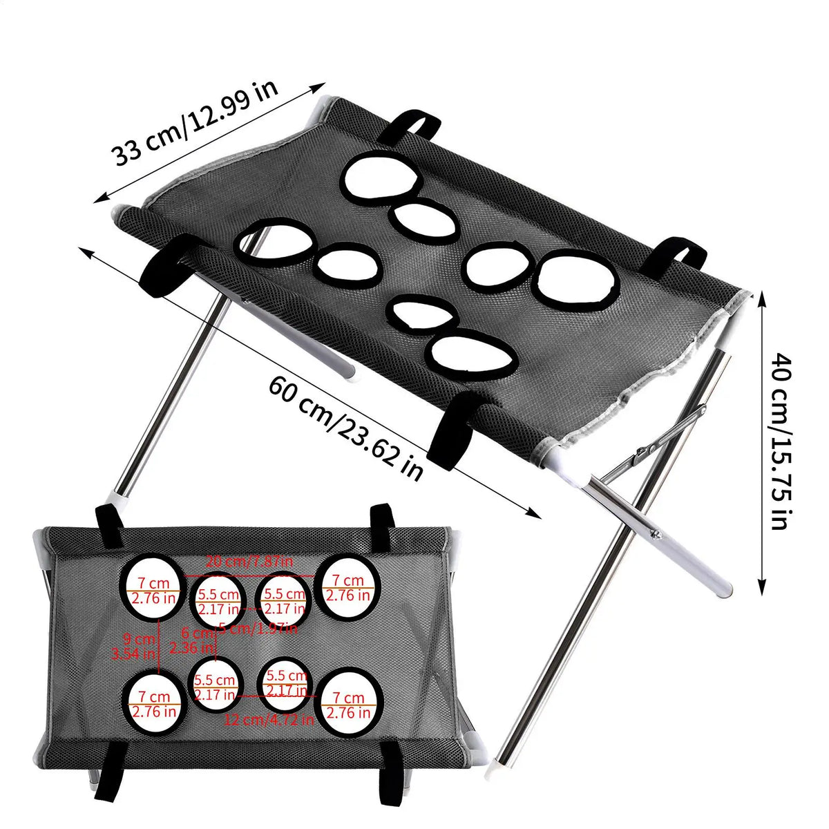 Pet Grooming Hammock 8-Hole Harness for Cats & Dogs