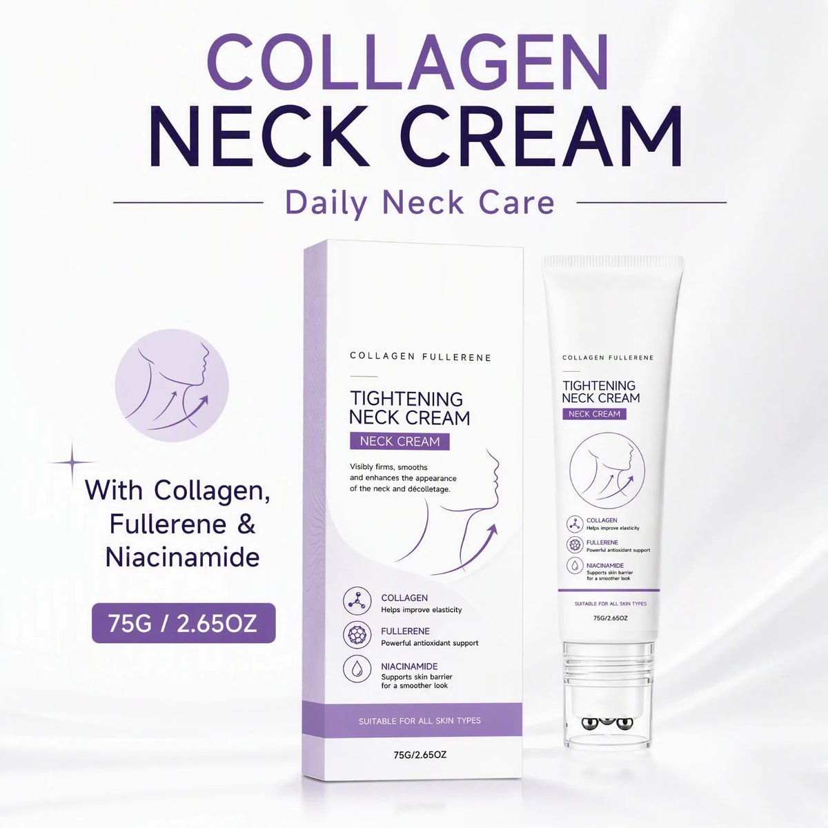 Fullerene Collagen Neck Cream – Hydrating Neck Skincare