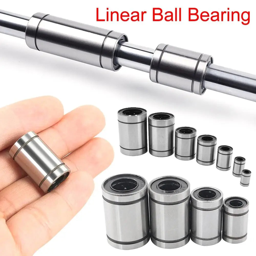 Nickel Plated Linear Ball Bearing LM3UU–LM20UU for 3D Printers CNC