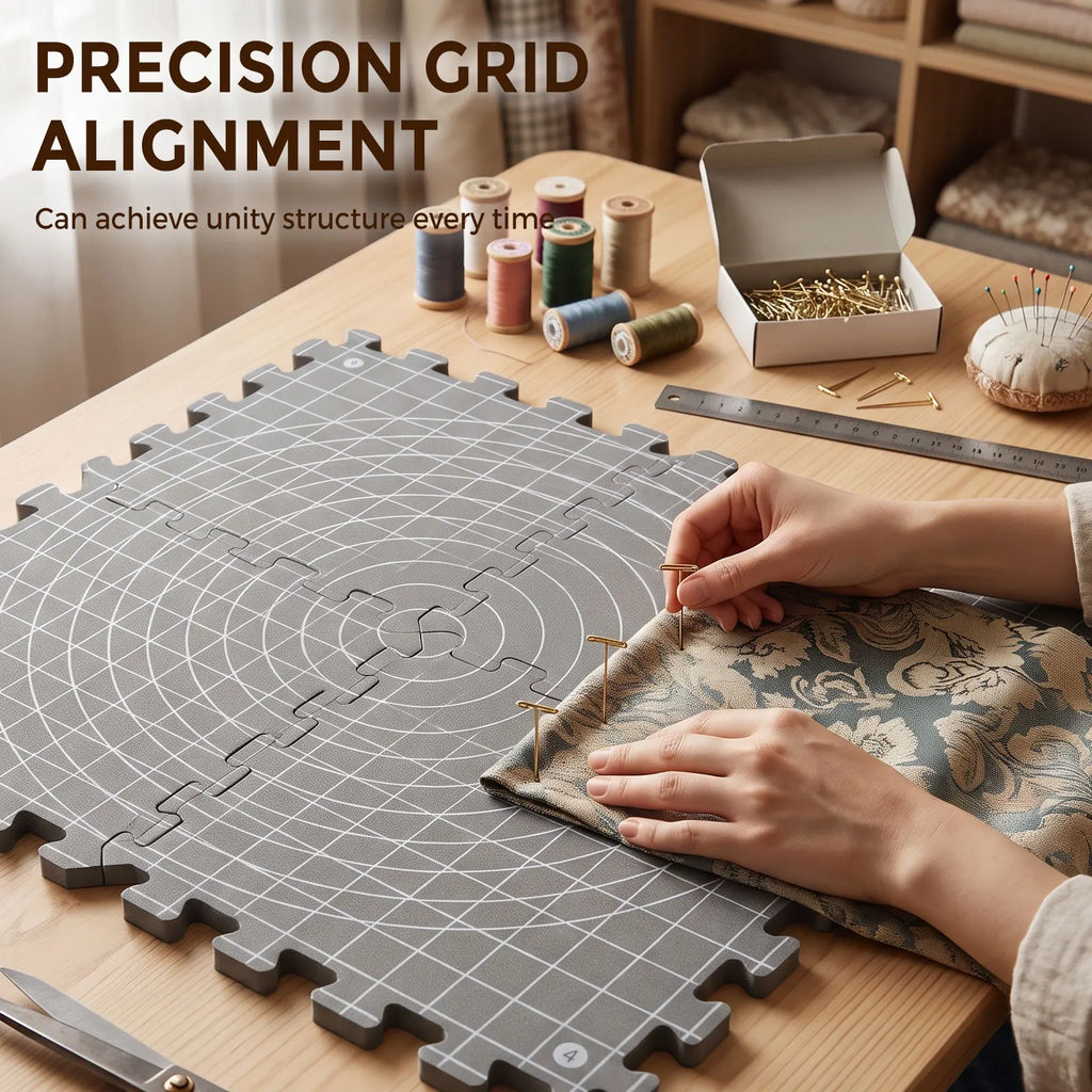 4-Piece Interlocking Foam Knitting & Crochet Blocking Mat Set