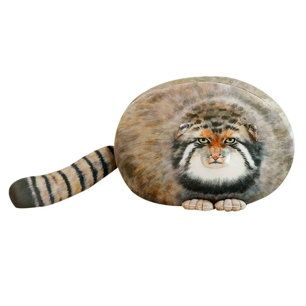 Ultra Soft Pallas Cat Plush Pillow – Realistic Huggable Gift
