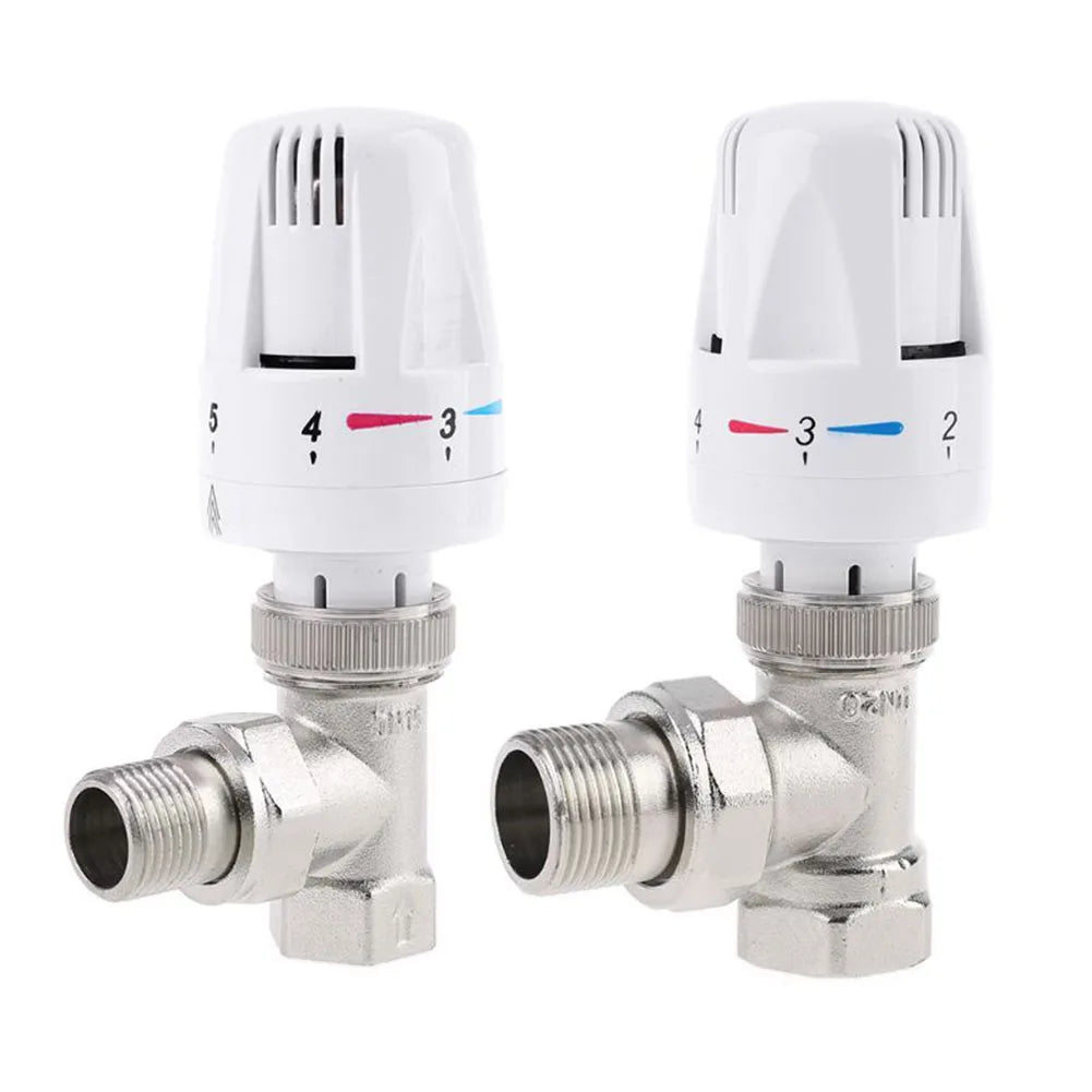 Thermostatic Radiator Angle Valve for Floor Heating | Brass