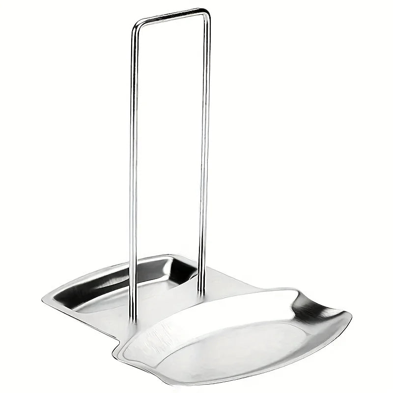 Stainless Steel Pot Lid Holder & Spoon Rest with Drip Tray