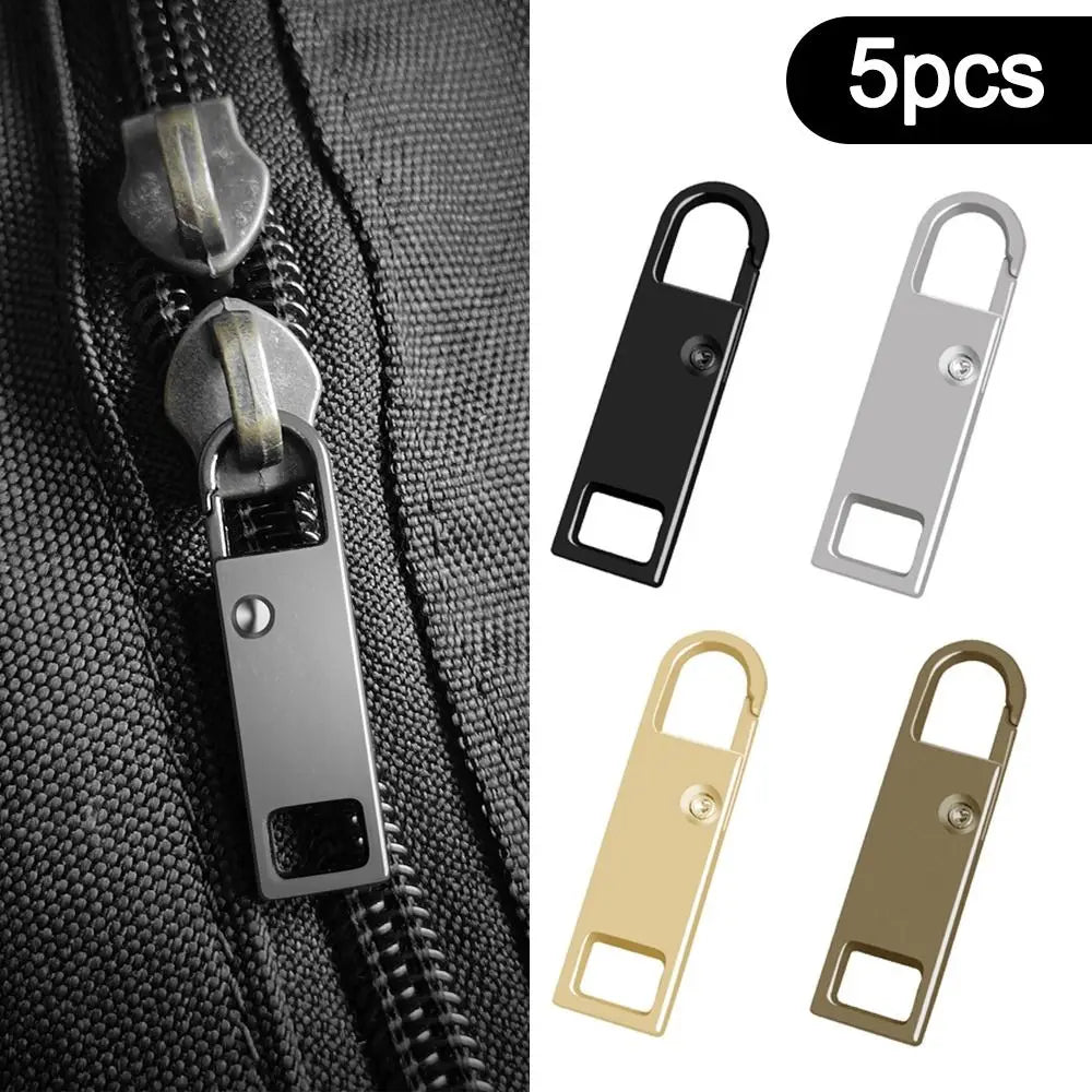 Metal Zipper Slider Replacement Heads – 5pc Repair Kit