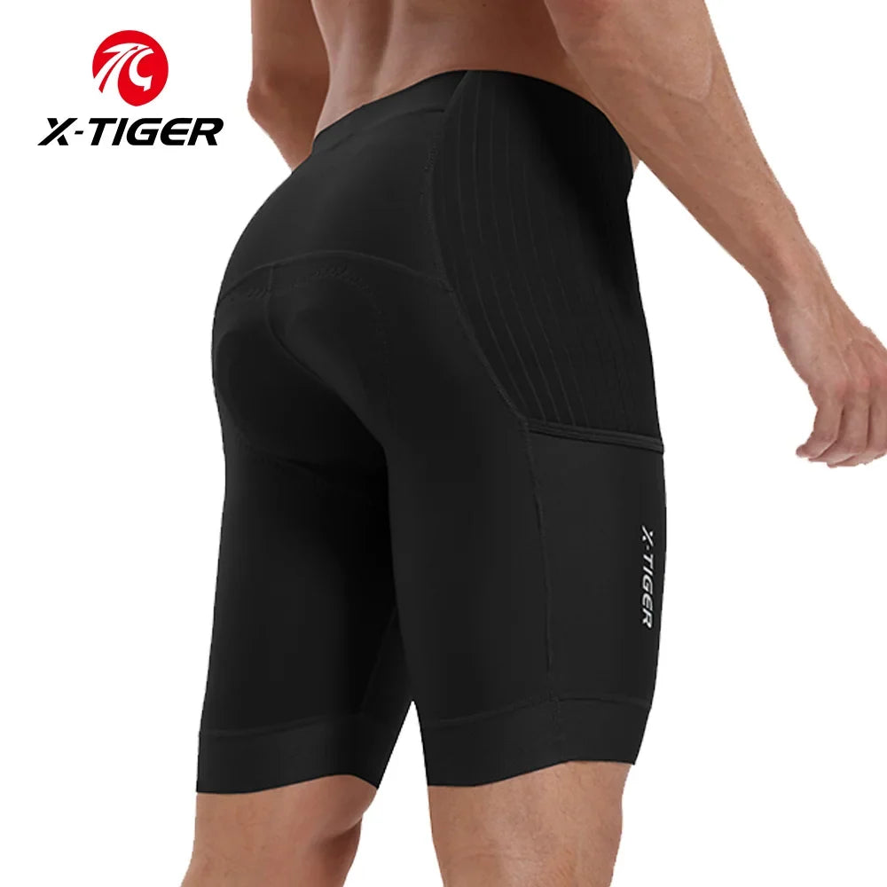 X-TIGER Men's Padded MTB Road Cycling Shorts | Breathable