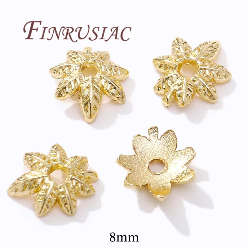 18K/14K Gold Plated Filigree Flower Bead Caps – Jewelry Making