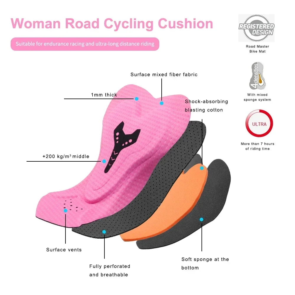 X-TIGER Women's Padded Cycling Bib Shorts | Road & MTB