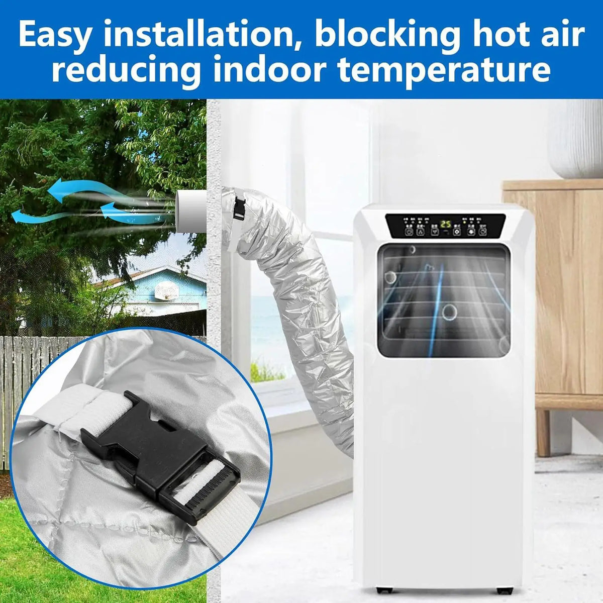 AC Hose Insulation Cover – Quilted Exhaust Tube Wrap