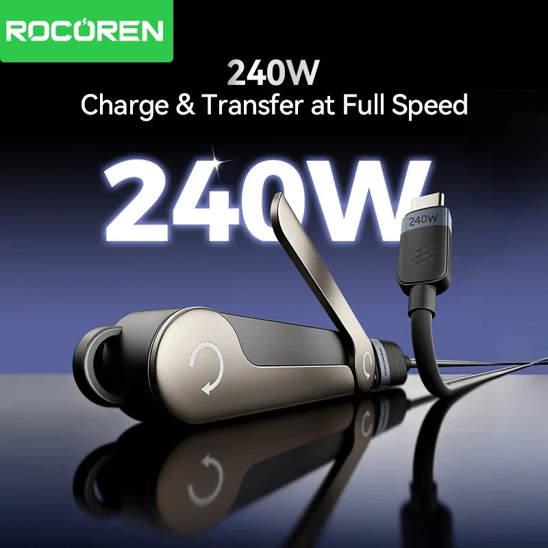 Rocoren 240W USB-C OTG Adapter & Foldable Stand | PD 3.1