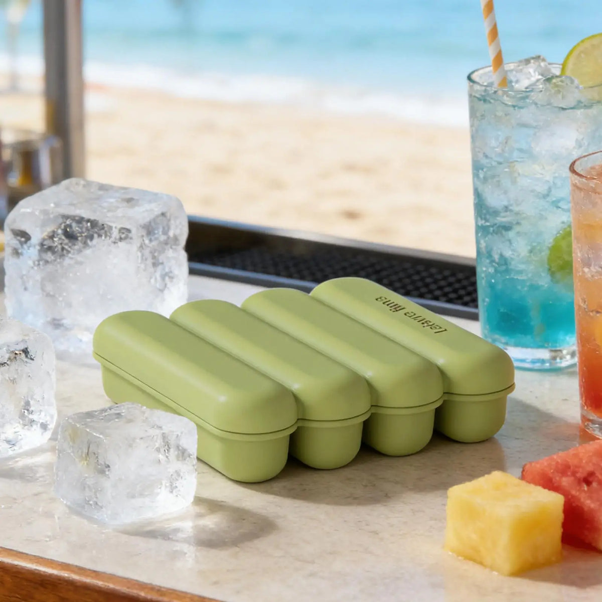 Silicone Ice Stick Tray Mold for Cocktails, Whisky & Bottles