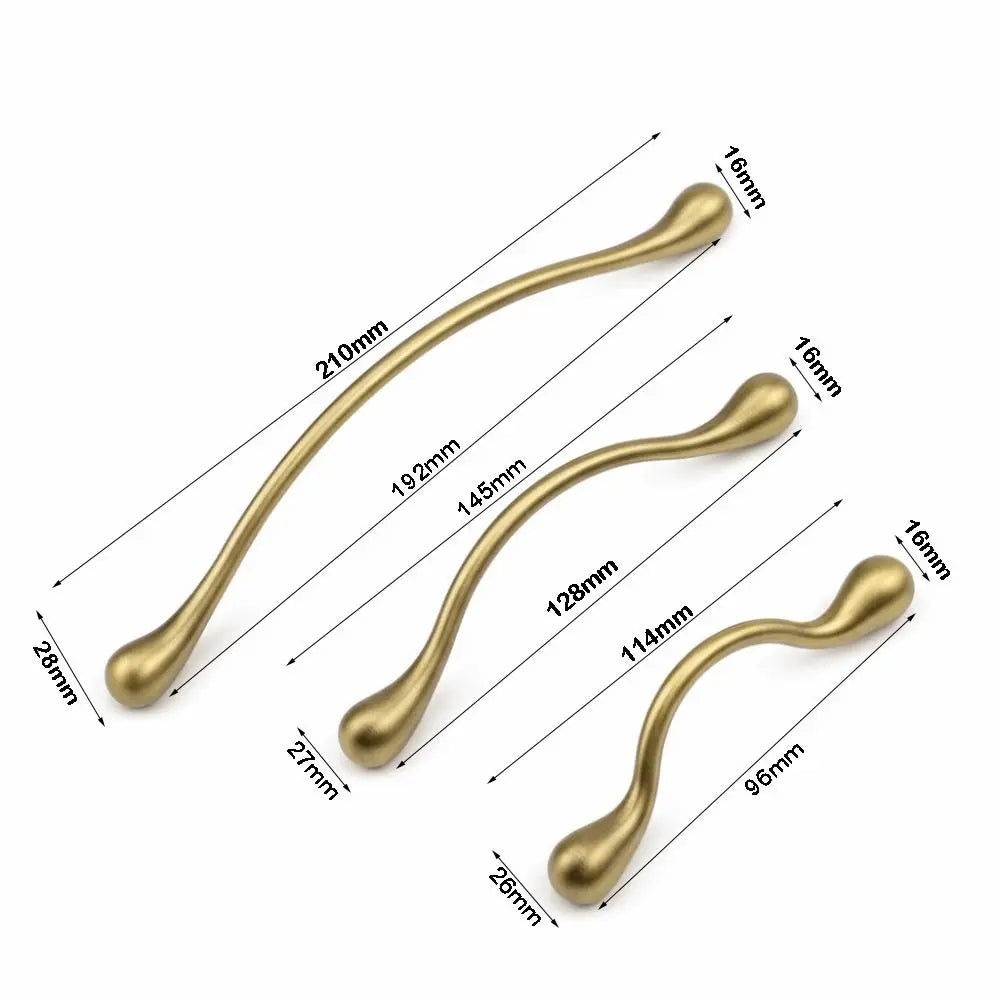 Retro Zinc Alloy Cabinet Handles French Style Gold Silver Pull