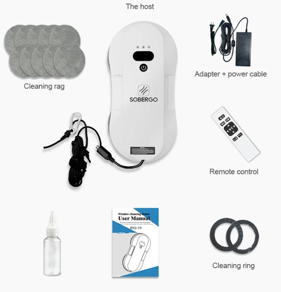 Robotic Window Cleaner with Water Spray | Auto Smart Robot
