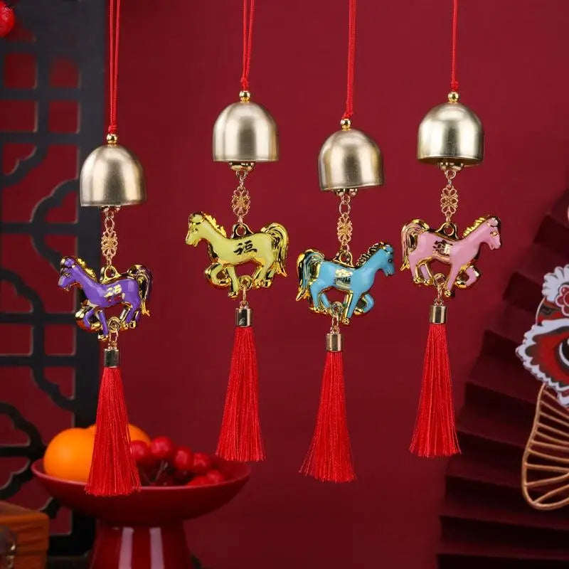 2026 Year of the Horse Wind Chime Pendant Lucky Zodiac Ornament