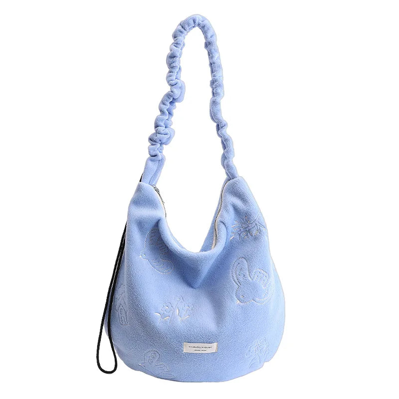 Women's Large Capacity Embroidered Crossbody Tote Bag