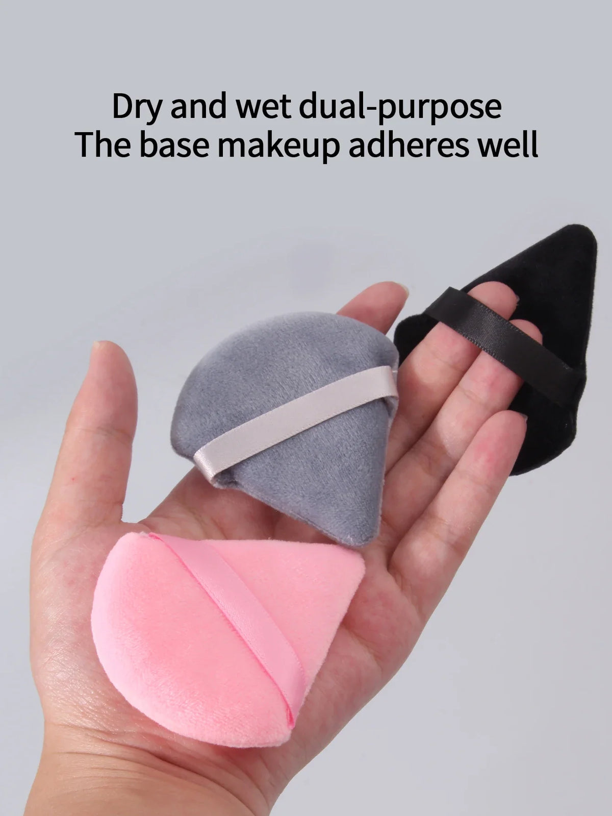 Triangular Flocking Powder Puffs Set of 3 – Nixie Loose Powder