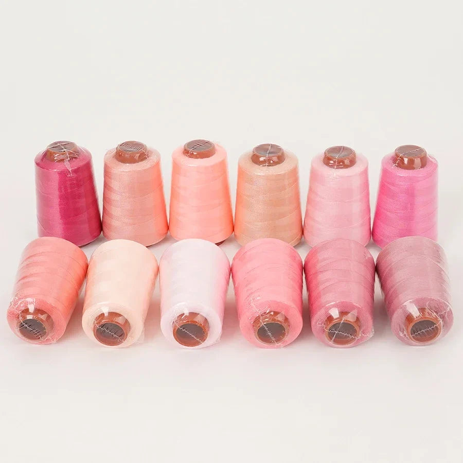 12-Piece Pink Polyester Thread Set – 800 Yards per Cone | 402