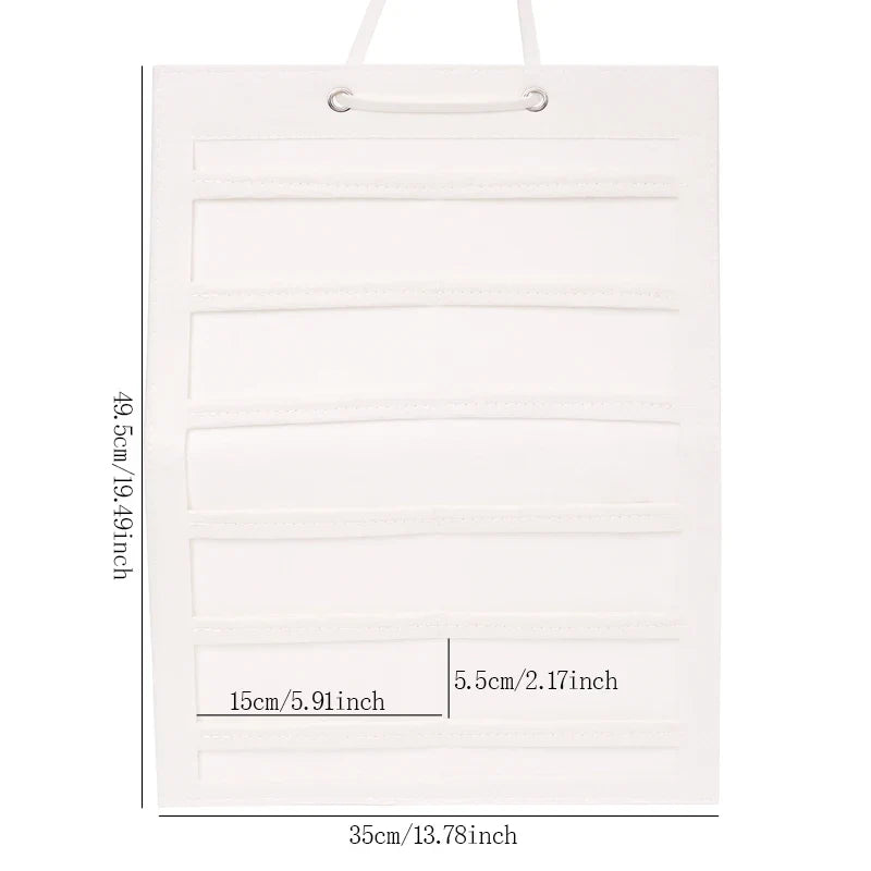 Wall Hanging Felt Hair Clip Organizer – Accessories Storage Bag