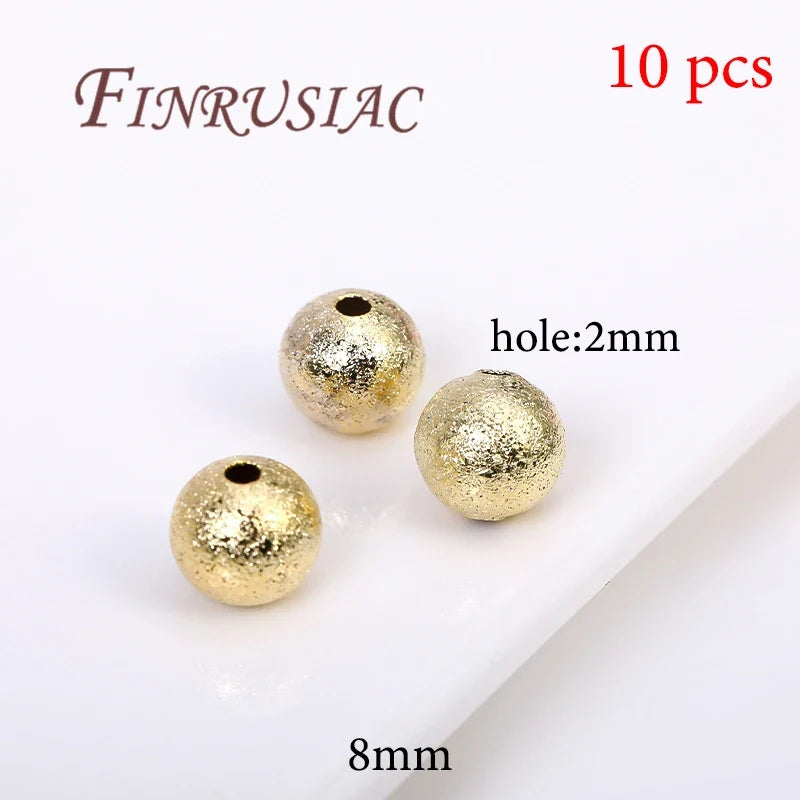 Gold Plated Brass Spacer Beads – DIY Jewelry Findings 6mm×8mm