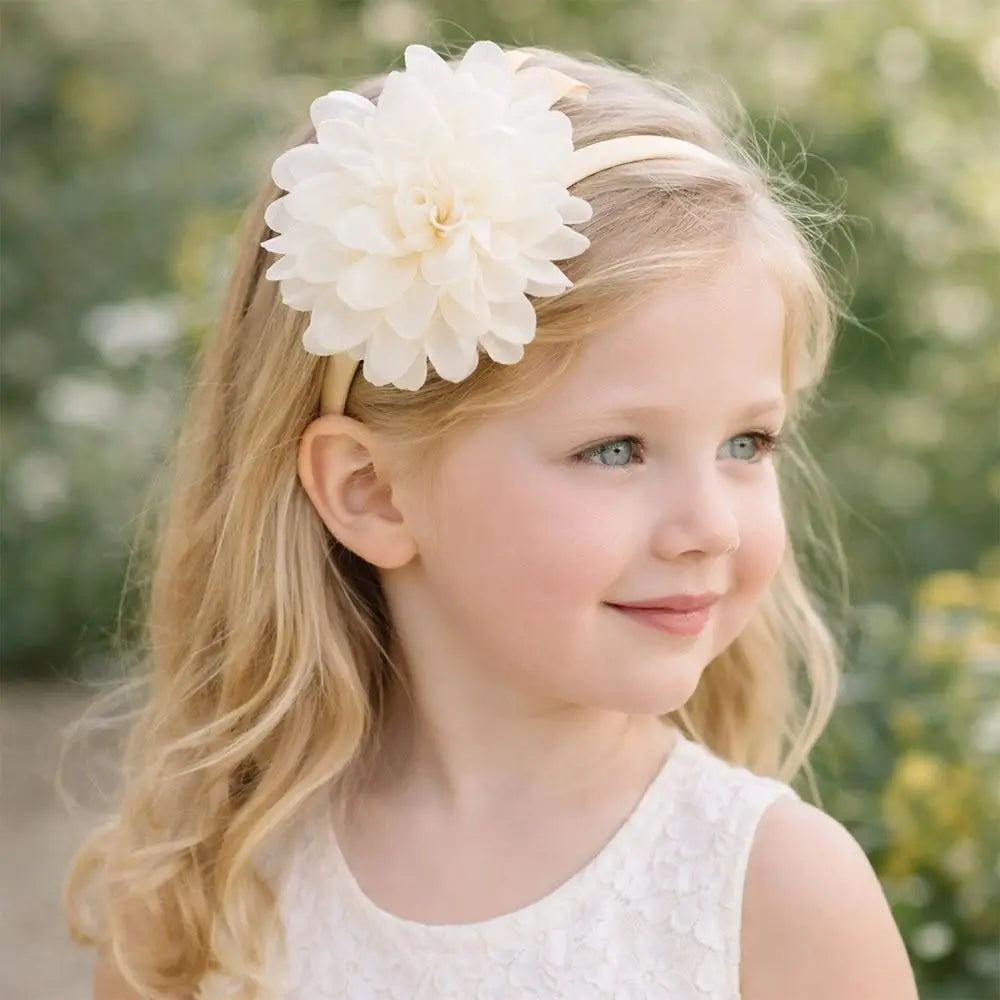Big Flower Girls Headband – Multi-Layer Princess Hairband