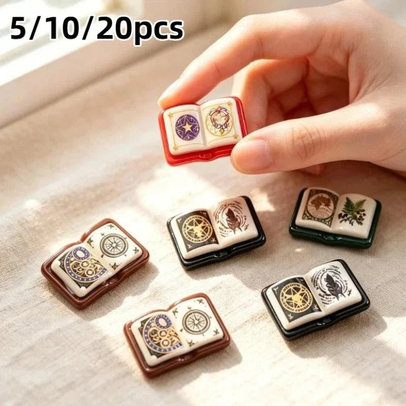 Retro Mini Resin Magic Book Charms 5/10/20PCS – DIY Jewelry