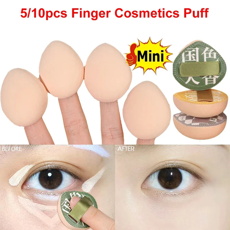 Mini Finger Cosmetic Sponge Puffs – Foundation & Concealer 5/10pc