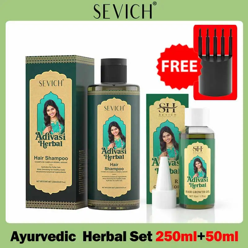 Sevich Rosemary Hair Growth Oil Set – Herbal Shampoo & Serum