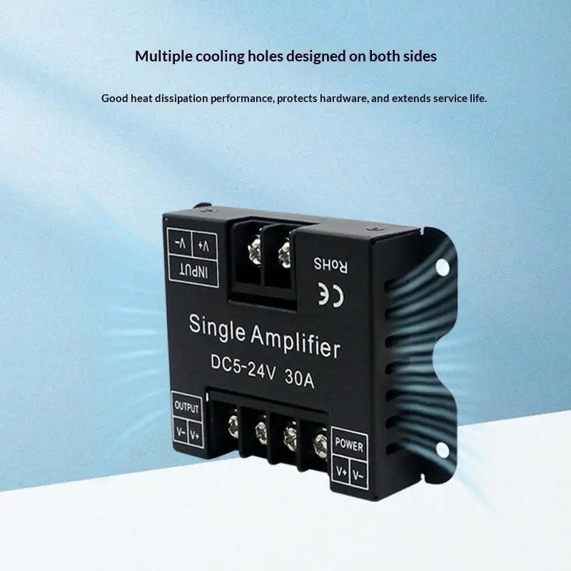 30A LED Strip Signal Amplifier DC 5-24V | Iron Housing Module
