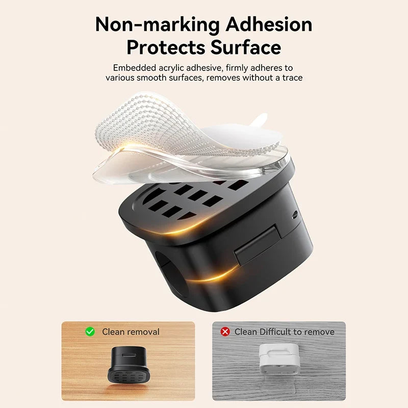 ROCOREN Magnetic Cable Organizer – Self-Adhesive Wire Clips