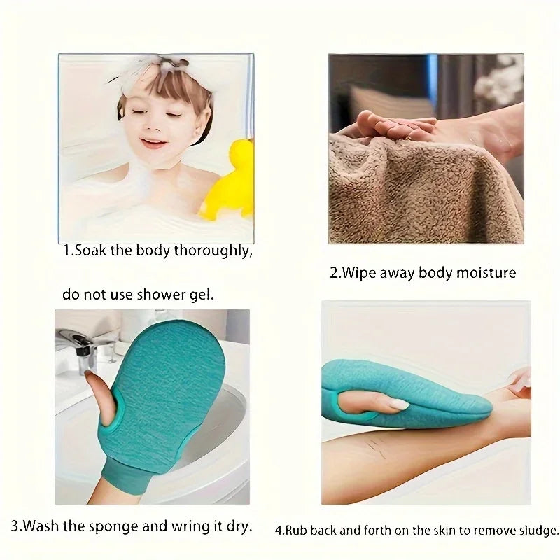 Exfoliating Scrub Gloves – Body Scrub Mitt for Shower & Spa