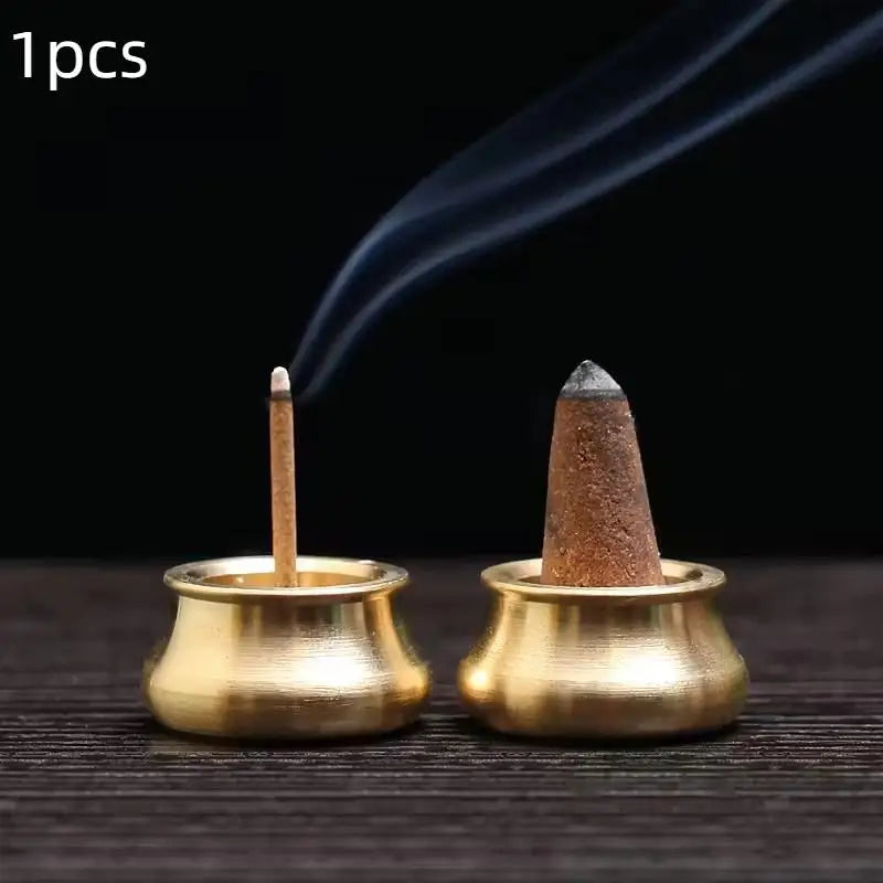 Copper Brass Incense Holder Censer Ash Catcher Home Decor