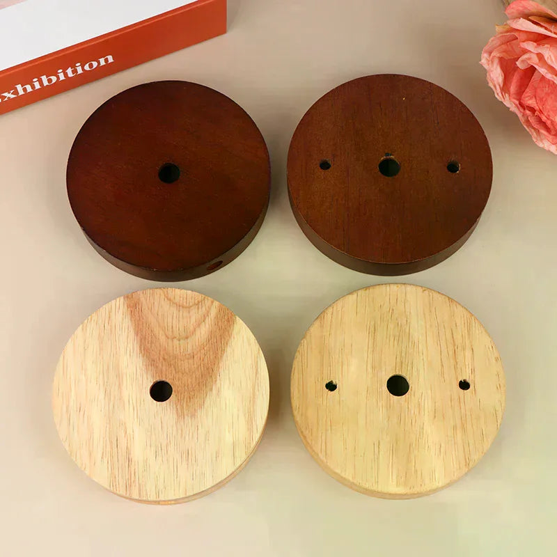 Wooden Ceiling Plate Lamp Base | 10/12cm Pendant DIY Chandelier