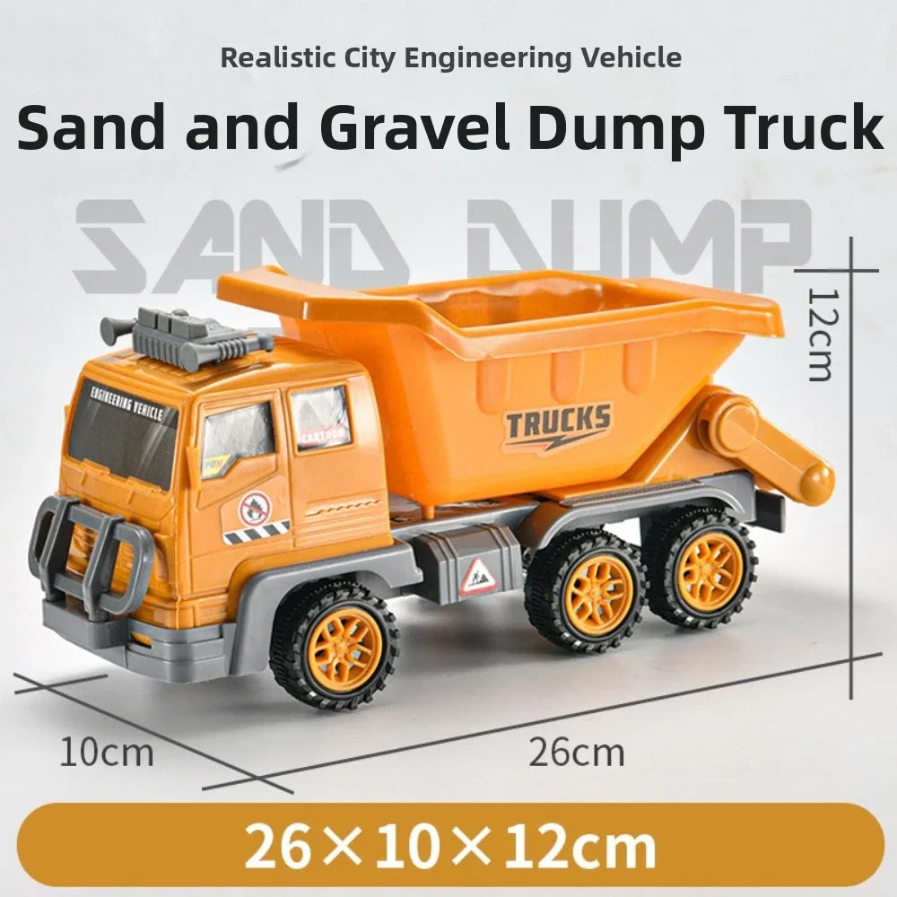 Kids Inertia Engineering Toy Cars – Dump Truck & Excavator 4 Styles
