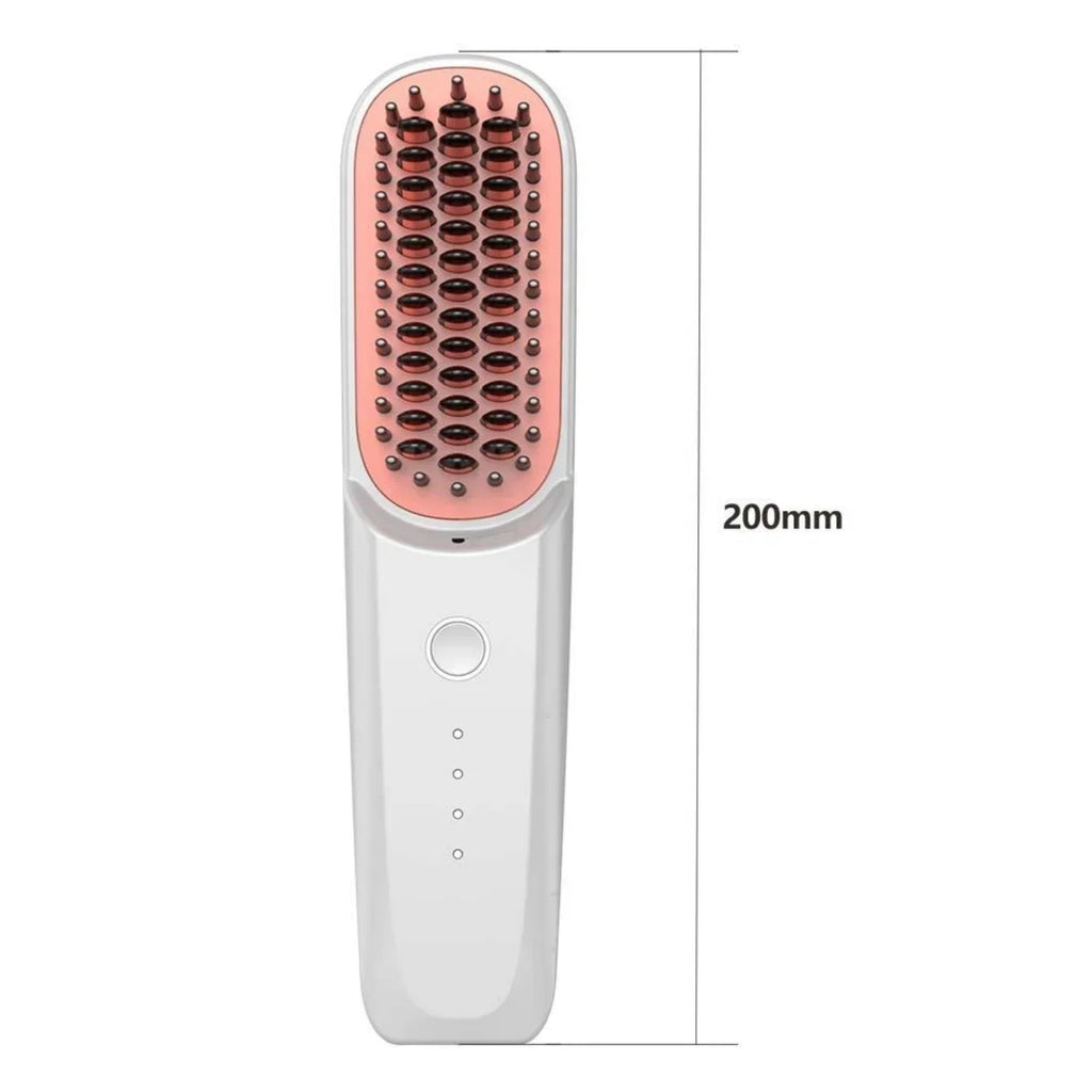 Wireless Ionic Hair Straightener Brush – USB Rechargeable Comb