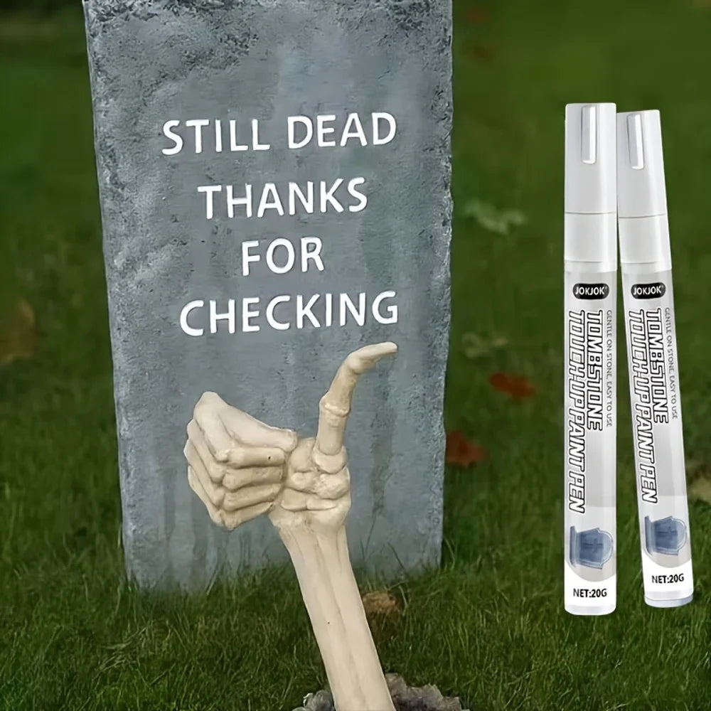 JOKJOK White Tombstone Marker Pen – Oil-Based Fine Tip