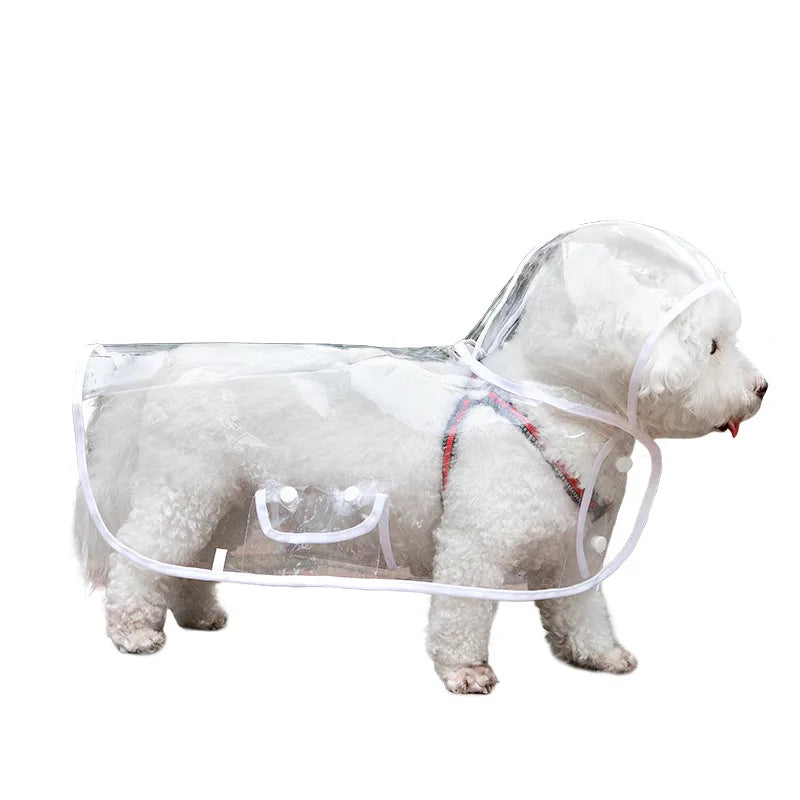 Transparent Waterproof Dog Raincoat – 7 Sizes | Nixie