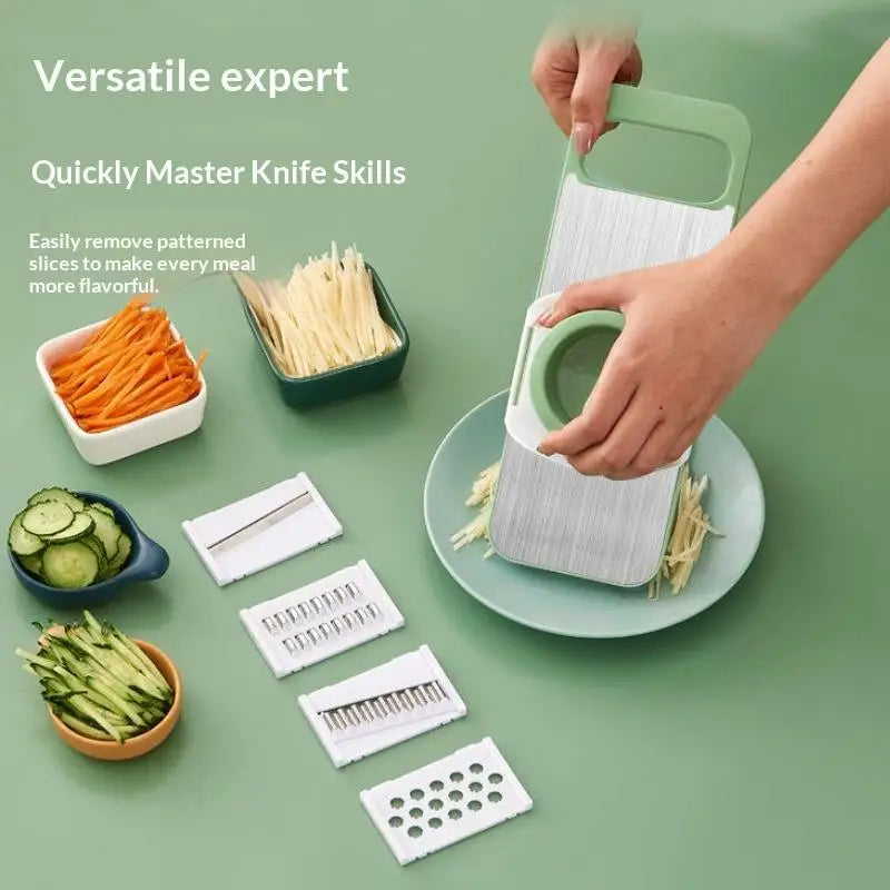Multifunctional Vegetable Grater & Shredder – Stainless Steel
