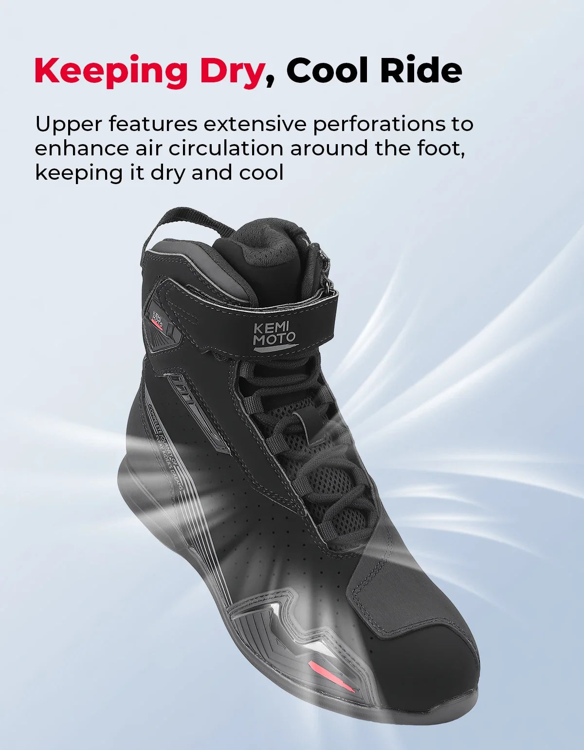 KEMITOUR Men's Motorcycle Ankle Boots – CE Certified Riding